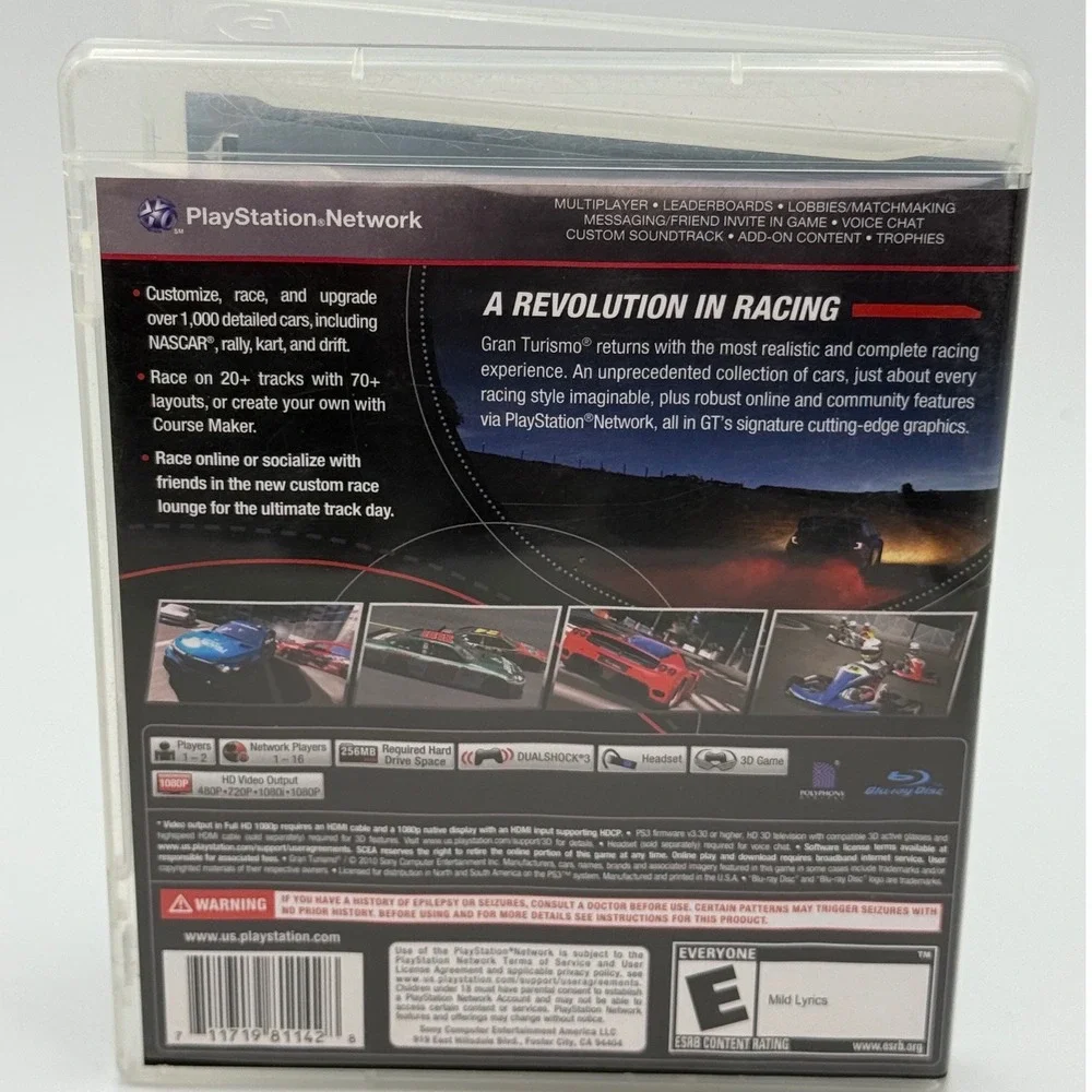 Gran Turismo 5 Sony PlayStation 3 PS3 Racing Simulator Game CIB BCUS-98114